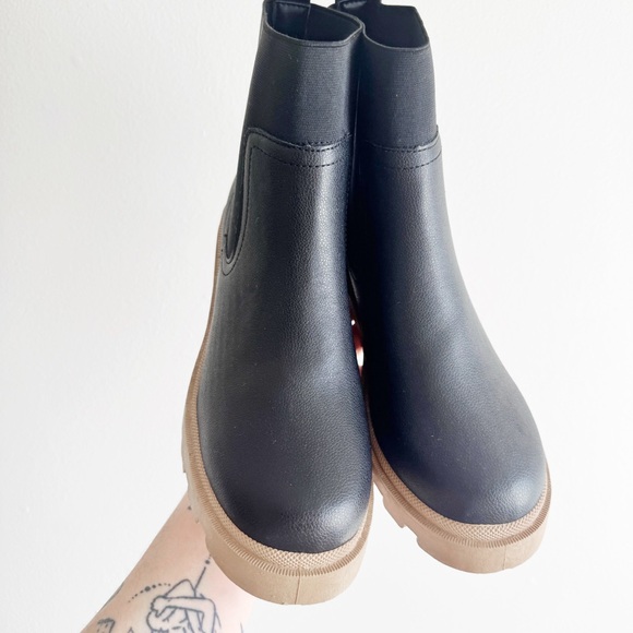 Black chunky heel Qupid boots women’s 8 - Picture 2 of 4